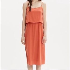 Madewell Burnt Orange Silk Dress Size 6
